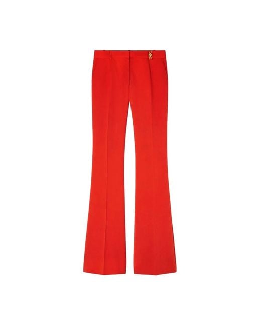 Versace Red Wide Trousers