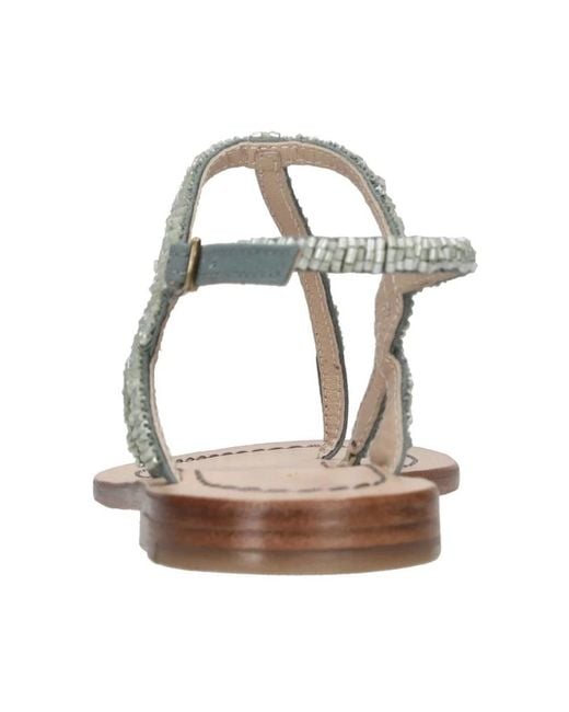 Maliparmi Brown Flat Sandals