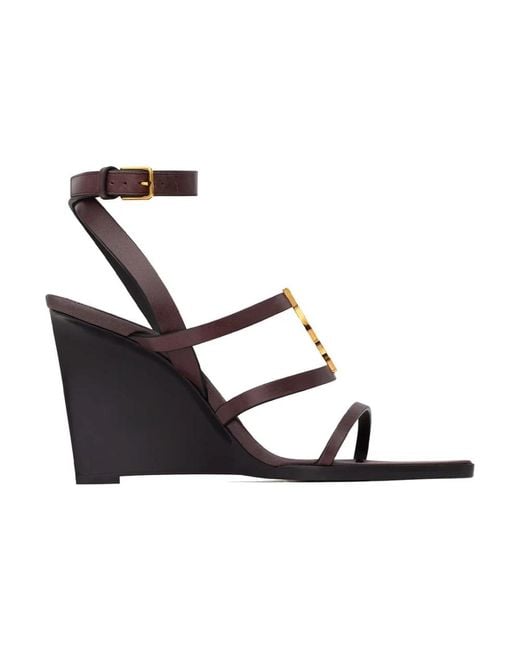 Wedges Saint Laurent de color Brown