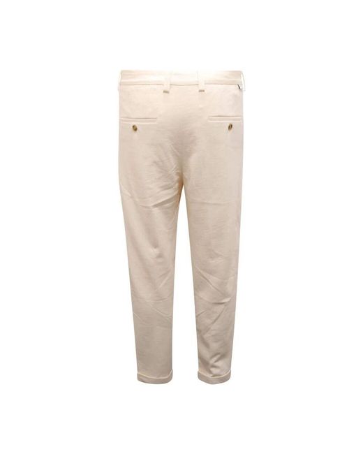 Slim-Fit Trousers Paolo Pecora de hombre de color Natural