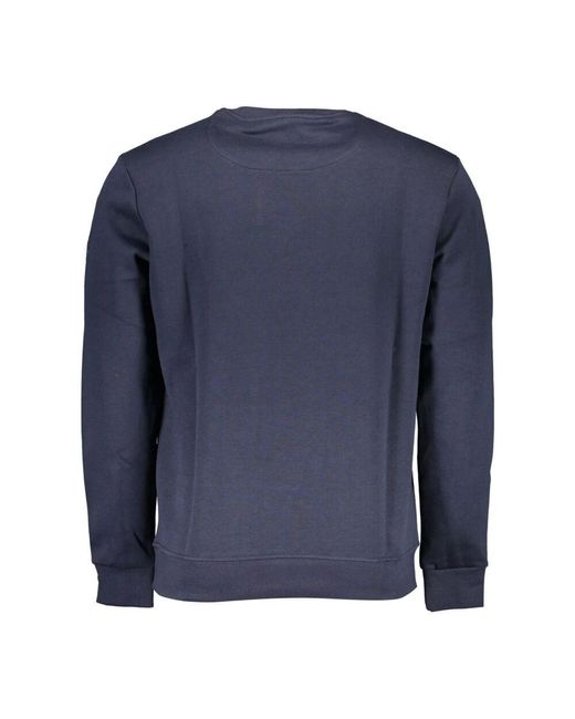 North Sails Blauer langarm-crewneck-sweatshirt mit print-logo in Blue für Herren