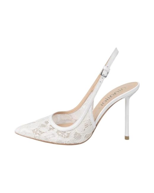 Ninalilou White Décolleté Slingback