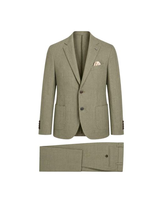 Single Breasted Suits Bob de hombre de color Green