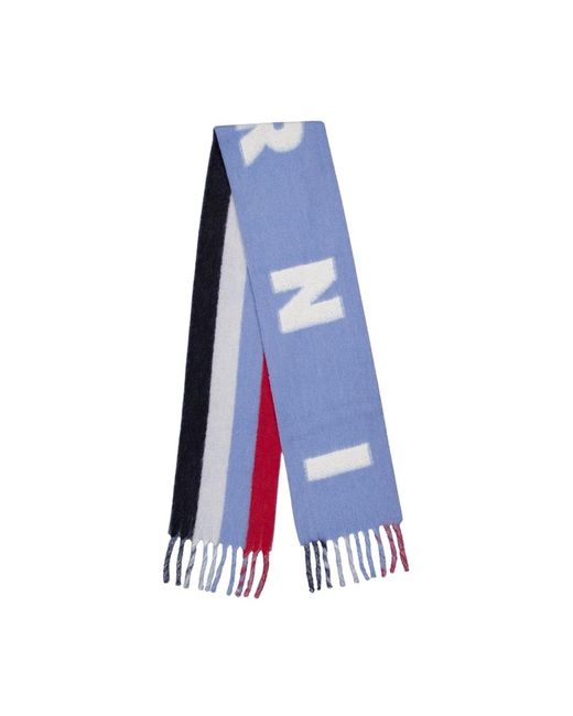Marni Blue Winter Scarves for men