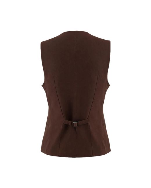 Antonelli Brown Figurbetonte Weste