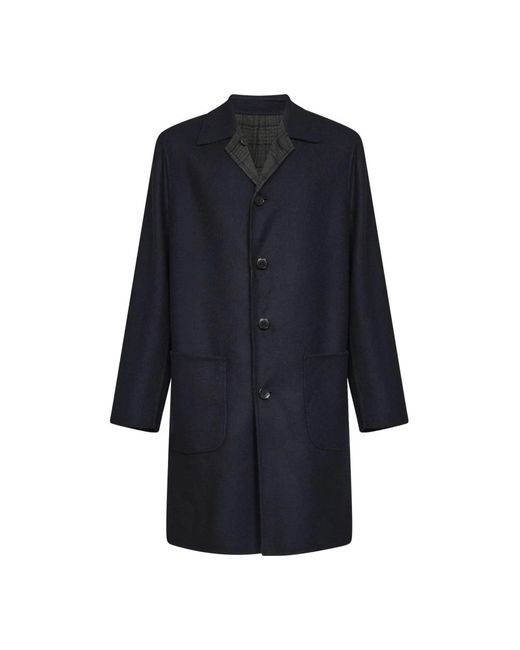 Single-Breasted Coats di Etro in Blue da Uomo