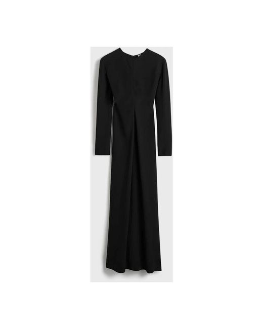 Totême  Black Maxikleid Mit Schlaffem Bund