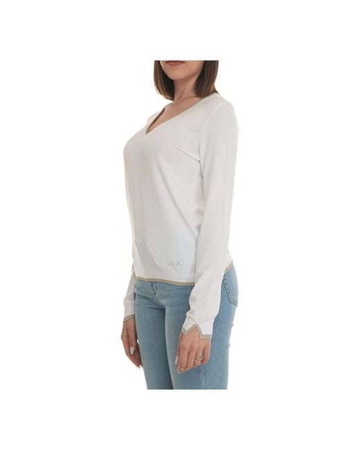 V-Neck Knitwear di Liu Jo in Gray