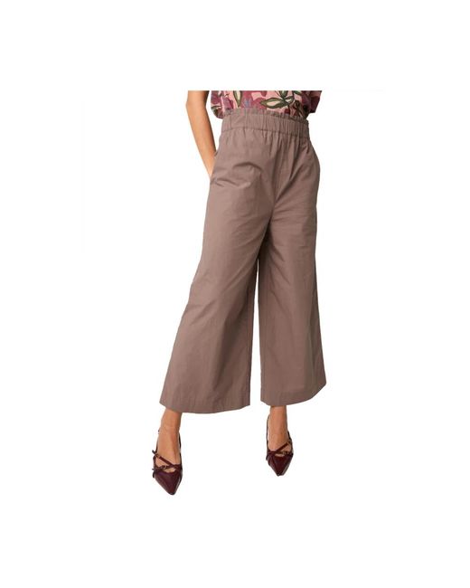 ALESSIA SANTI Brown Wide Trousers
