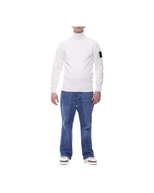 OUTHERE Rundhalspullover in White für Herren