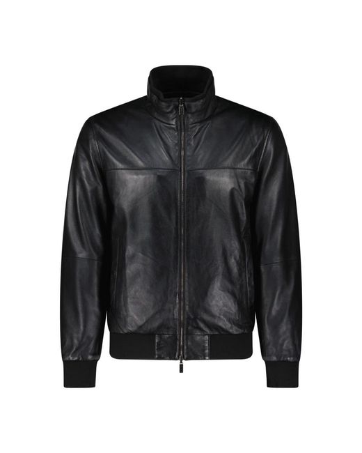 Gimo's Black Leather Jackets for men