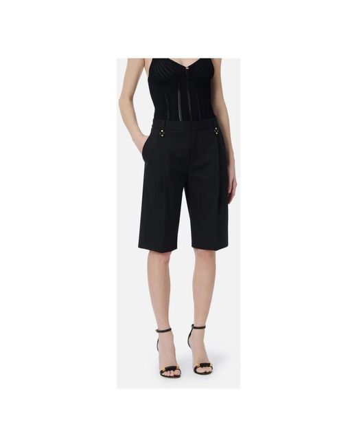 Elisabetta Franchi Black Bermudas