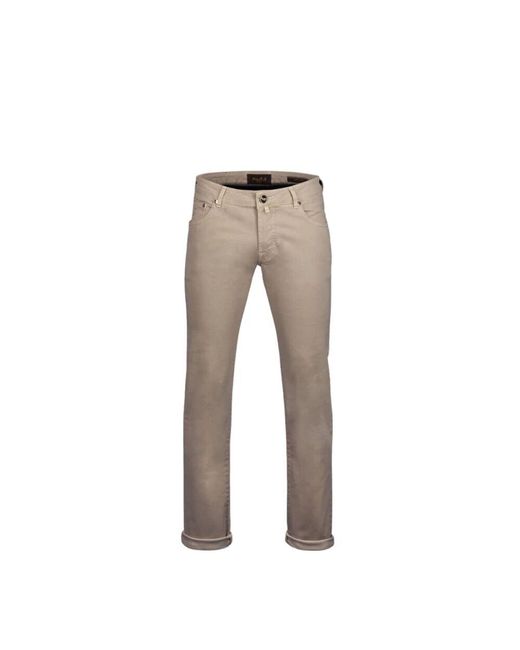 Moorer Slim fit denim hose in Gray für Herren