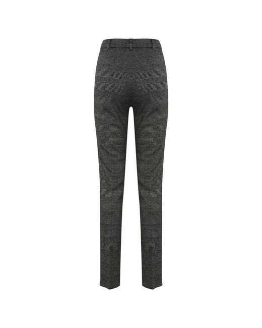 Max Mara Gray Graue baumwollhose gerader schnitt