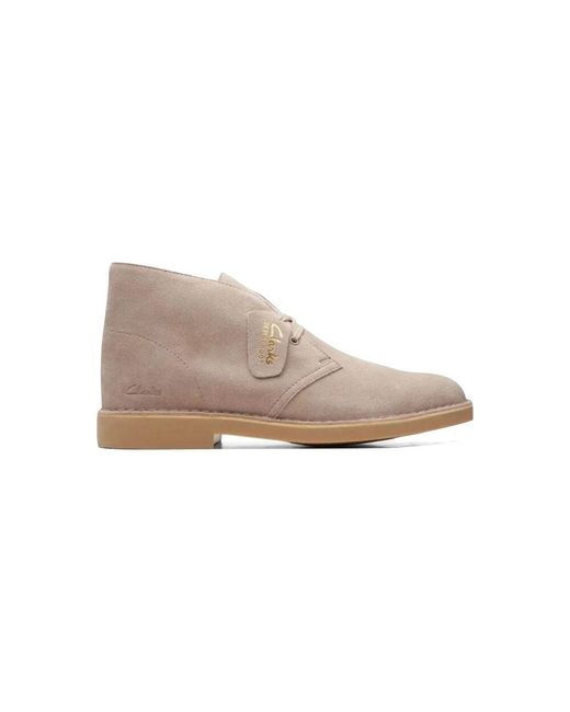 Clarks Gray Lace-Up Boots for men