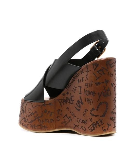 Chloé Brown Wedges