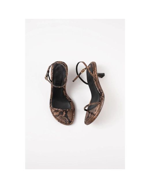 Shoes > sandals > high heel sandals Souliers Martinez en coloris Metallic