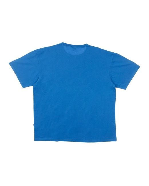 Kangol Tops ,Blauw ,Katoen Blauw/Zwart T-Shirt Oversized Pasvorm in het Blue voor heren