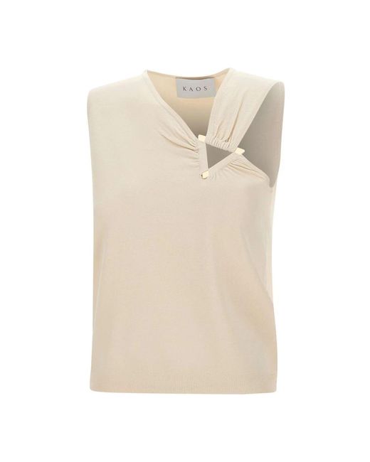 Kaos Tops ,Wit ,Top in het Natural