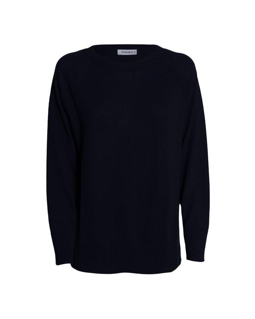 Kangra Blue Round-Neck Knitwear