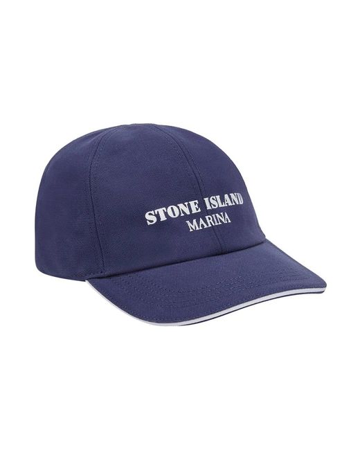 Stone Island Blue Caps for men