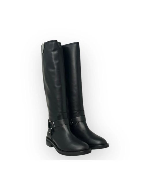 Via Roma 15 Black High Boots