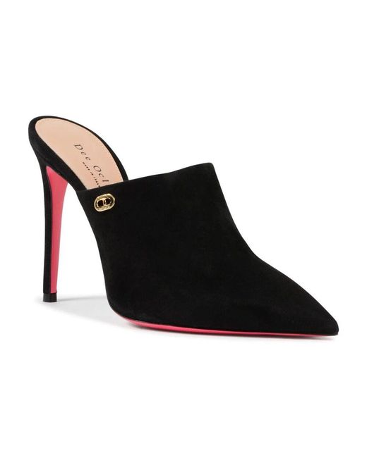 Dee Ocleppo Black Schwarzer wildleder mule absatz