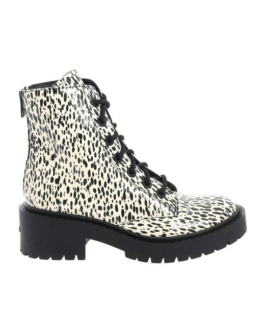 KENZO Black Ecru Schnürstiefeletten