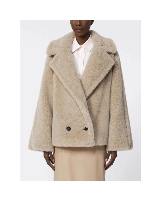 Max Mara 006 Sablee Chiaro Jacket in het Natural