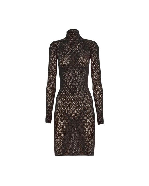 Wolford Kleedjes ,Zwart ,Wol Pure Mini Jurk in het Black