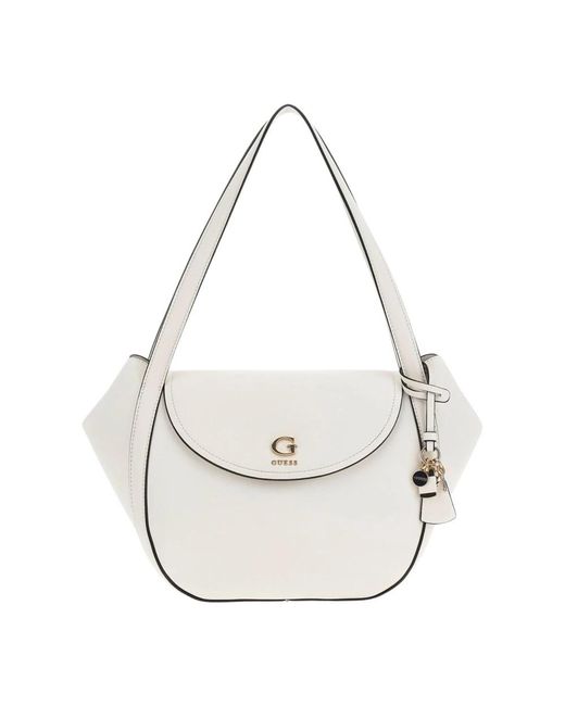 Guess White Shoulder Bags