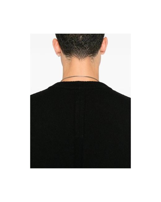 Rick Owens Black Round-Neck Knitwear for men
