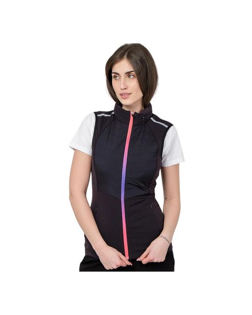 EA7 Jassen ,Zwart ,Polyester Reflecterend Vest Met Capuchon in het Blue