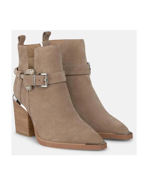 Alma En Pena. Brown Cowboy & Biker Boots