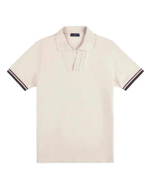 Fay White Polo Shirts for men