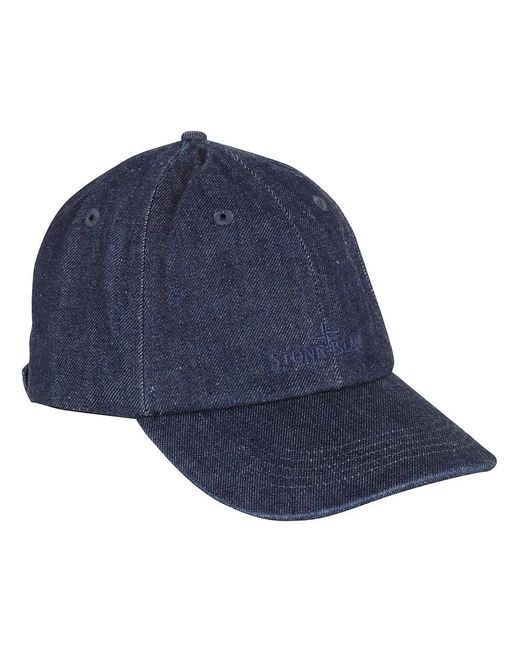 Stone Island Blue Caps for men