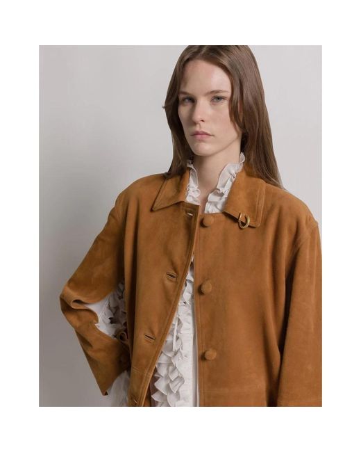 Alberta Ferretti Brown Leather Jackets