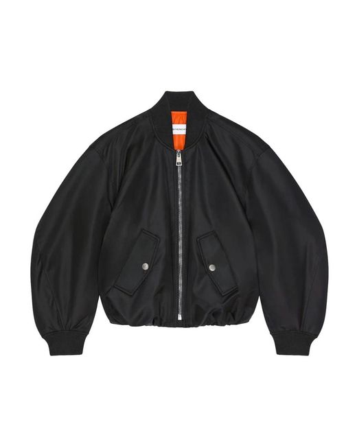 Givenchy Cropped Cocoon Bomber in het Black