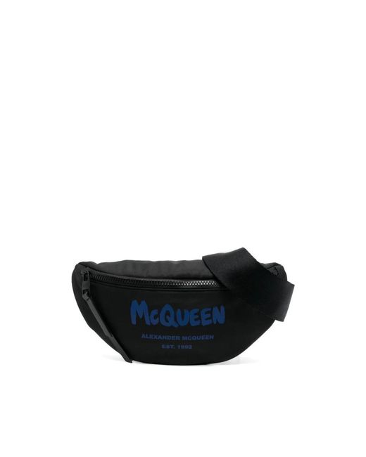 Alexander McQueen Black Belt Bags for men