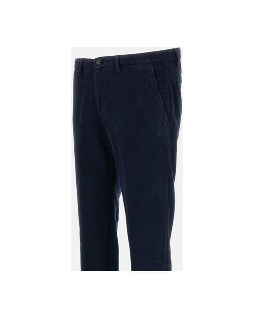 BRIGLIA Blue Slim-Fit Trousers for men