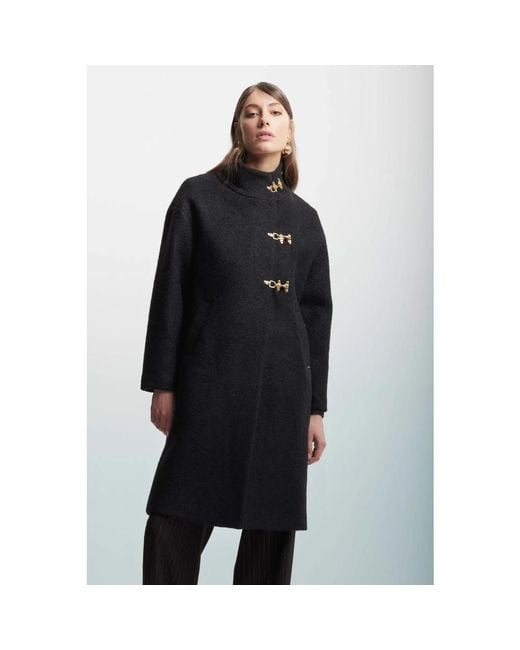 Kocca Black Single-Breasted Coats