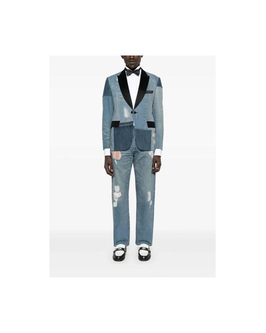 Junya Watanabe Blue Straight Jeans for men