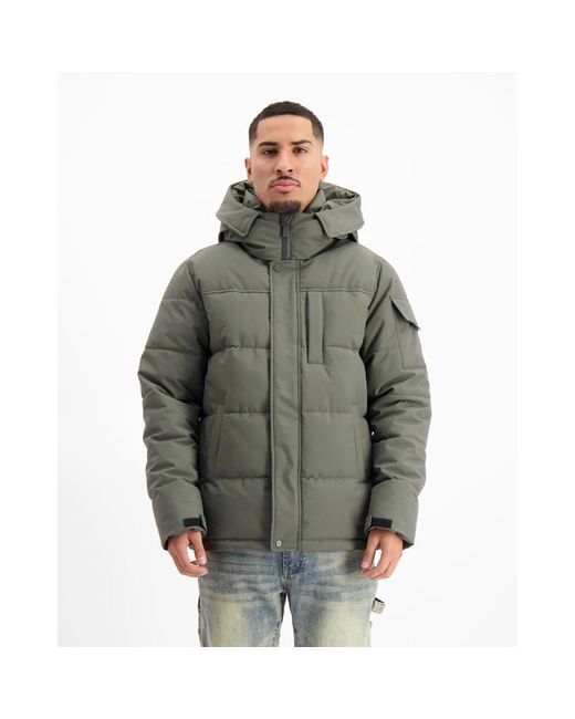 BLACK BANANAS Green Winter Jackets for men