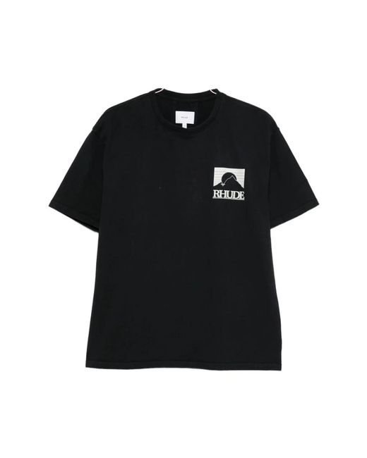 Rhude Black T-Shirts for men