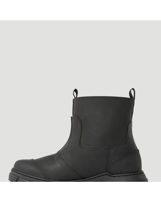 Ganni Black Gummi country boots