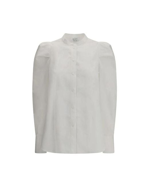 Alexander McQueen Elegante Button-Up Overhemd Met Zak in het Gray