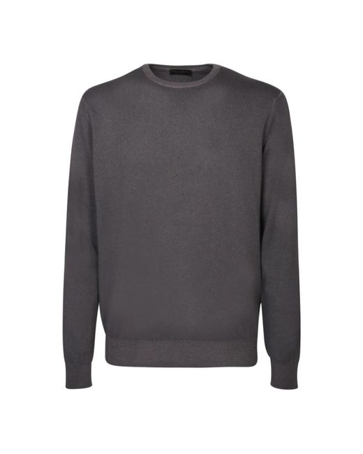 Dell'Oglio Gray Round-Neck Knitwear for men