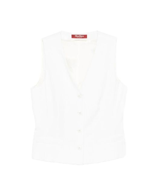 Max Mara White Vests