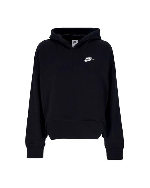 Nike Blue Oversized club fleece hoodie schwarz/weiß