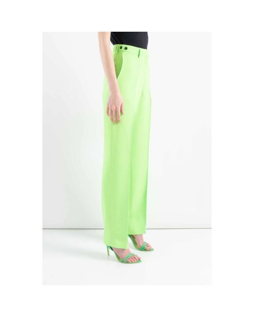 MSGM Broeken ,Groen ,Wol Casual Broeken in het Green